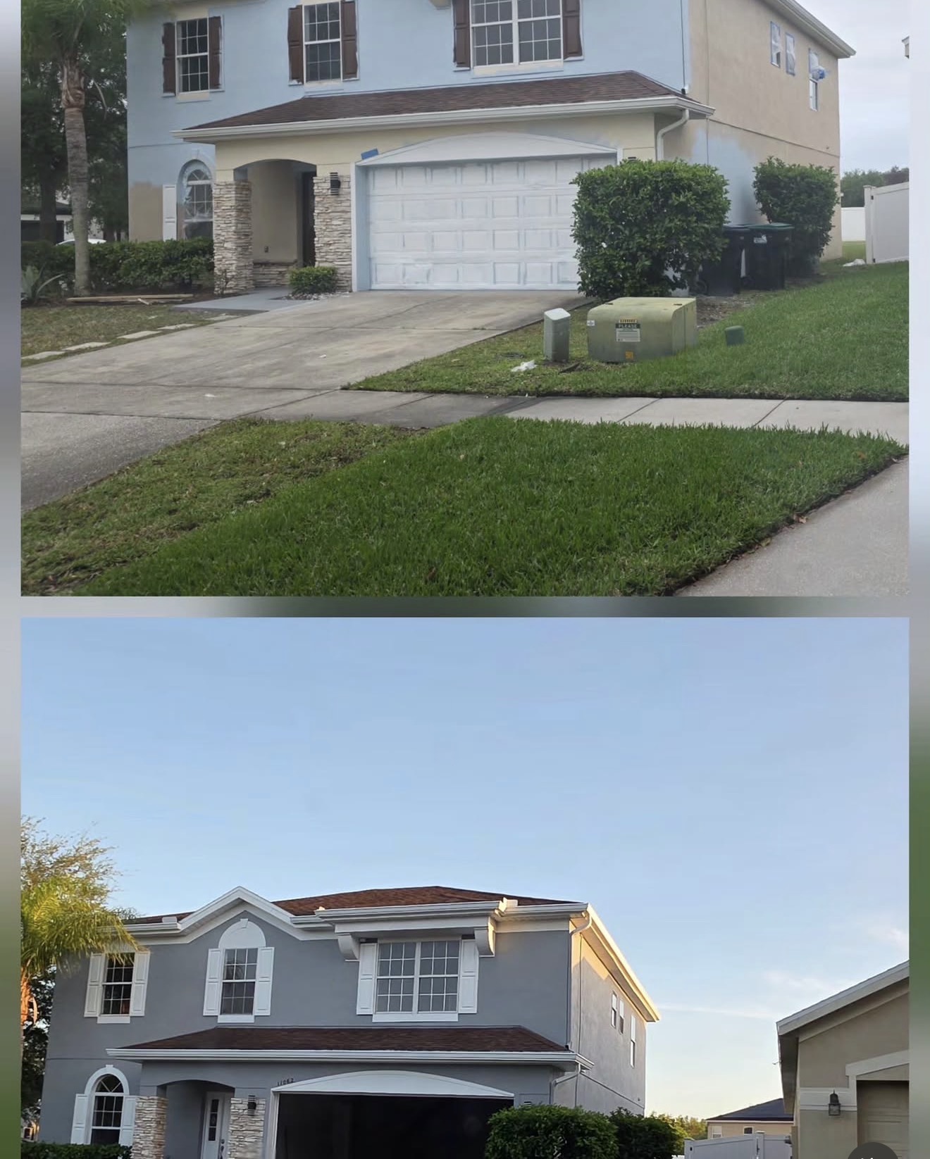 Antes y después de fachada